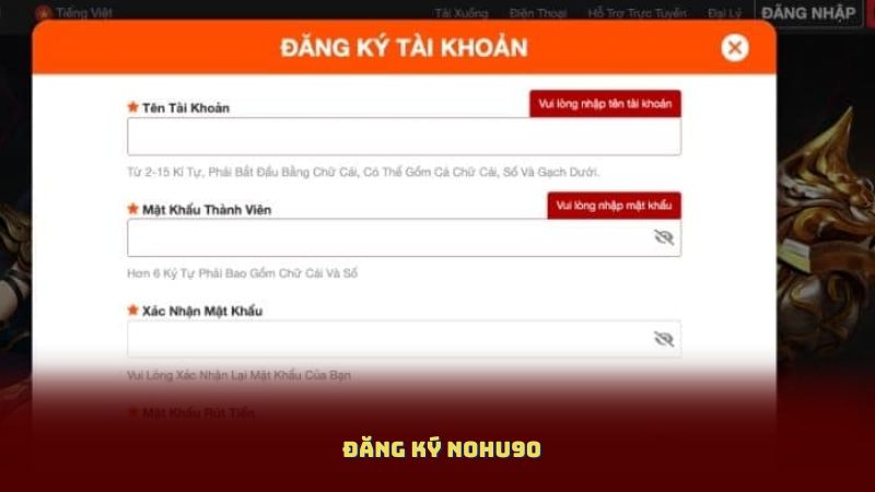 Đăng Ký NOHU90 – Hướng Dẫn Tạo Tài Khoản Nhận Thưởng Mới Nhất