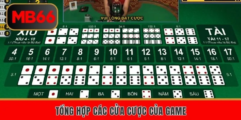 Tổng hợp các cửa cược của game